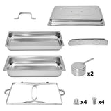 Alston 9L Chafing Dish Set, Premium 410 Stainless Steel Buffet Warmer, Bain Marie Food Server with XFYA-BW-1T