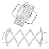 Silver Stainless Steel Expanding Trivet, 18x16cm, Heat-Resistant Mat for Countertop & Hot Pots, V1370-AZ4-17183