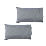 Pair of Chambray Charcoal Cotton Standard Pillowcases 48 x 73 cm V442-ABR-PILLOWC-PAIRCHAMBRAY-CHARCOAL-ST