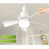 2X Fan Light with Remote, Ceiling Fan with 3-Speeds, Dimmable LED, E27 Base, Cordless Light V1192-AZ-W-22688