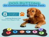 Dog Buttons for Communication, 8 Pcs Dog Talking Button Set, Speaking Button for Dogs with V1192-AZ-W-3045