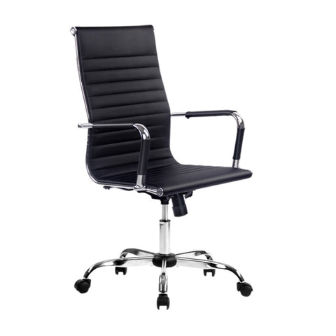 Artiss Office Chair Conference Chairs PU Leather High Back Black OCHAIR-H-8147H-BK