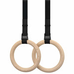 VERPEAK Wooden Gymnastic Rings with Adjustable Straps Heavy Duty Exercise Gym Rings Wooden V227-9300302011311