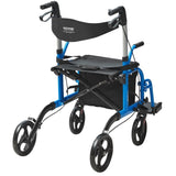 VEVOR 2 in 1 Rollator Walker Transport Chair for Seniors, Folding Rolling Walker Wheelchair Combo V952-EHYZXQCKJLQ8MZ3U6V0