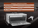Underbody Truck Box, 30"14"16" Pickup Storage Box, Heavy Duty Aluminum Diamond Plate Tool Box with V952-CDK301416INCH2LT5V0