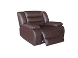 321 Seater Recliner Sofa In Faux Leather Lounge Couch in Brown V43-SET-FAN-3+2+1-BR