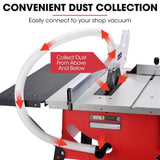 BAUMR-AG 2000W 255mm 10" Compound Table Saw, with Stand, Expandable Worktop, Vacuum Port, 45 Degree V219-SAWTBLBMX50A