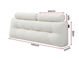 Giselle wedge pillow headboard with non-flattening shredded foam core, perfect for dorm reading or HBP-HRNECK-COR-WH-D