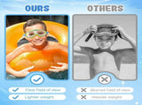 Goggles Kids for Age 3-15, Summer Large Frame Wide View, UV Protection Anti-Fog No Leaking V1366-AZ2-W-11586