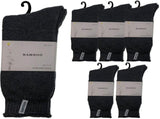 6 Pairs PREMIUM BAMBOO SOCKS Mens Heavy Duty Thick Work Socks BULK Cushion - Charcoal Grey V563-6BBSOX-CHRCLGRY-SIZE11-14