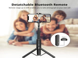 Selfie Tripod with Rechargeable Bluetooth Remote Bundle, 3-in-1 Extendable Aluminum Selfie V1259-SELFTRIPOD-3IN1-BT