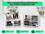 11 Drawers Clear Acrylic Tower Organiser Cosmetic jewellery Luxury Storage Cabinet V63-831611