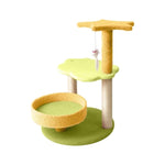 Floofi 75cm Galaxy Plush Scratching Post Cat Tree Yellow Green V227-3331641024510