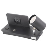 LED Wall Light USB Interface Wireless Charging LED Wall Lamp for Living Room Bedroom 85265V Black V1294-YM3119220151214-0421