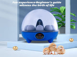 Incubators for Hatching Eggs 8 Egg Incubator with LED Light Temperature Control 360 Degree View V1294-YM0901-H47261AU