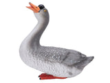 Goose Statue Figurine Resin Gray Goose Farm Animal Sculpture Desktop Ornament for Home Garden Patio V1294-YM0901-3111240273111