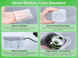 Self-Watering Propagation Station with Adjustable Ventilation Dome, Clear Square Plant Nursery Pot V1341-ZY-DZZM44ZF-10PCS