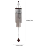 Large Round Tube Wind Bell Iron Silver Pendant Decoration for Gardens and Restaurants V1370-AZ4-11481