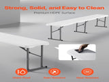 Plastic Folding Bench, 6 ft Portable Bench for Indoor/Outdoor Picnic Party Patio Camping Dining, V952-SLKZDYDZY6FTUQW6VV0