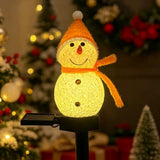 Charming Solar Snowman Stake Lights with Warm Glow, Auto On/Off, and Colorful Hat & Scarf Designs V1341-ZY-48D9FPEU-4IN1MIXEDCOLORS