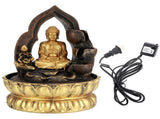 LED Lighted Tabletop Fountain Resin Water Fountain Ornaments Meditating Buddha Statue Home V1294-YM0901-3111200176312