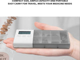 7-Day Smart Pill Organizer with Timer & Alarm Intelligent Medication Reminder Box with Vibration, V1197-RY-052001