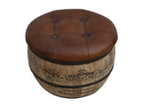 CYCLINDRICAL MOET CHANDON LEATHER OTTOMAN V742-M16284