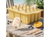 12-Pack Silicone Ice Pop Mold DIY Ice Lolly Maker with 50 Reusable Sticks V1370-AZ4-25407