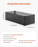 Metal Raised Garden Bed, 6 x 3 x 2 ft Outdoor Galvanized Box, with Open Bottom, Large V952-JSFXZZCZFXSLG0SR1V0