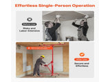 3353mm Drywall Lift, Heavy-Duty 68 kg Sheetrock Hoist with Adjustable Telescoping Arm, Lockable V952-SPSJJHS95FT18ZSYP001V0