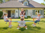 Kids Seesaw, 49.9 kg Load Capacity per Seat, Sit and Spin Teeter Totter with 4-prong Support Legs, V952-YGDZDQQBJS4R94AI7001V0