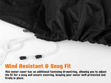 600D Oxford Cloth Outboard Motor Cover, Waterproof UV Resistant Boat Engine Protective Cover for V1188-MS-514-027