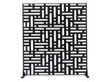 Metal Privacy Screen, 120 x 193cm, Outdoor Privacy Screens 3-Panel, Freestanding Outdoor Divider V952-DLSHWYSPMJS7CV2AZV0