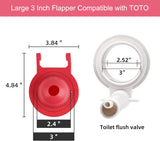 2 Pack Large 3-Inch Toilet Flapper Replacement Compatible with TOTO flapper Model G-Max, THU138S, V1258-DP02-C-801