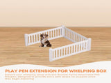 Rooster Farms 0.95m PVC Dog Play Pen Extension for Whelping Box 3 Side Enclosure V238-SUPDZ-41325270401104