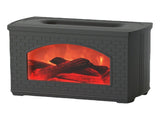 270ml Mist Humidifier Simulated Fireplace Design Power Off Protection Fire Diffuser for Home Black V1294-YM0521-3113230006811