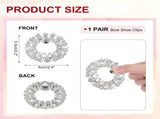 Rhinestone Shoe Clips, 1 Pair Detachable Classic Fashion Sparkling Bow Heels Accessories Decoration V1259-DP01-A-5277