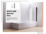 180 Degree Pivot Door 6mm Safety Glass Bath Shower Screen 900x1400mm By Della Francesca V63-830141