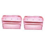 Pink Mesh Knitting and Sewing Organizer with Zipper 2Pcs V1366-AZ2-W-13586