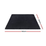 Artiss Floor Rug 160x230cm Plush Area Shaggy Rug Living Room Bedroom Carpet Black FLR-FLU01-160X230-BK