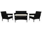 Levede 4PCS Outdoor Furniture Setting OD1017-BK