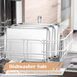 Stainless Steel Toaster Oven Trays, 2 Pack Small Non Toxic Baking Cookie Sheets for Cake Baking, V1189-LC-RY-00060