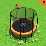 Kahuna Trampoline 8 ft with Basketball Set - Orange TRA-KAH-08-OR-BB