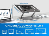 Ergonomic Adjustable Laptop Stand with Cooler,6Laptops Notebook Alloy Riser Holder Computer Stand V1337-YP-T7D4-AGH7