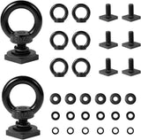 8 PCS T Track Mount Tie Down Anchor for Roof Rack, Heavy Duty 304 Stainless Steel M8 Rings, Bolt Eye V1188-ZC-LHJ-1428