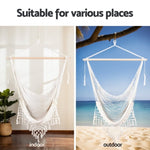 Gardeon Hammock Chair Swing Camping Mesh Cream HM-CHAIR-MESH-CREAM