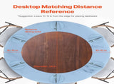 61 cm Wood Lazy Susan Turntable, 360&deg Rotation Round Clear Tabletop Rotating Tray, Acacia Wood V952-CZZP24YCMZHTGZT37V0