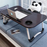 SOGA Black Portable Bed Table Adjustable Foldable Bed Sofa Study Table Laptop Mini Desk with BEDTABLEH301