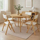 Levede 4x Dining Chairs Foldable PU Beige CH1099-2-BGX2