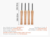 Wood Lathe Turning Tool Set, 4PCS, Lathe Roughing Finishing and Detailing Hollow Tool with Wooden V952-MBMGCDYTSYDPUN4IX001V0